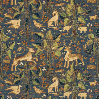 Blue background animals flowers pattern - a blue background free wallpaper