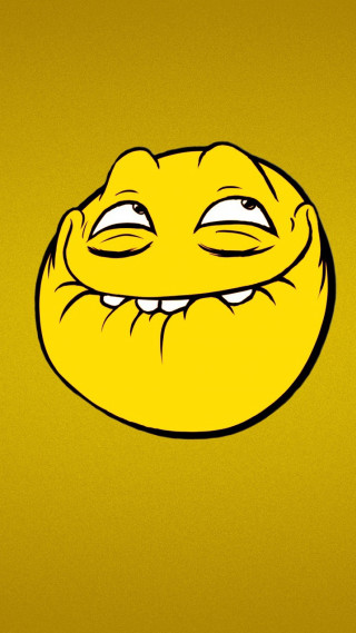 Yellow smiley face gradient halftone - the edge free wallpaper