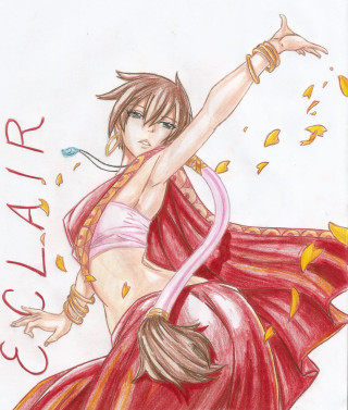 Woman red dress sword star - a red dress free wallpaper