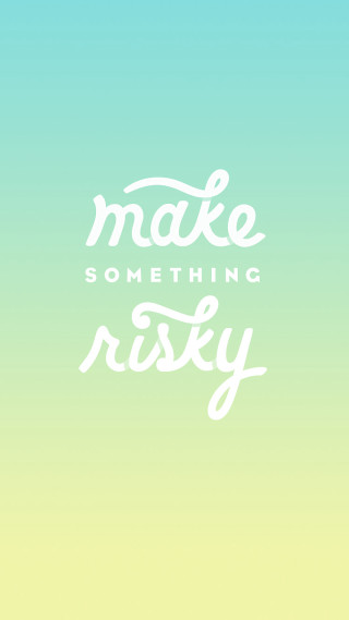 Blue yellow background make something - a white lettering free wallpaper
