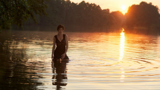 Woman water sunset impressionist beach - impressionist free wallpaper