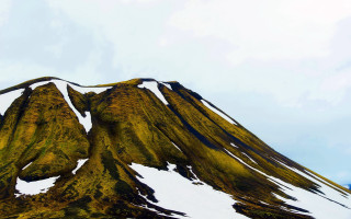 Tall mountain snow clouds bird - steep free wallpaper