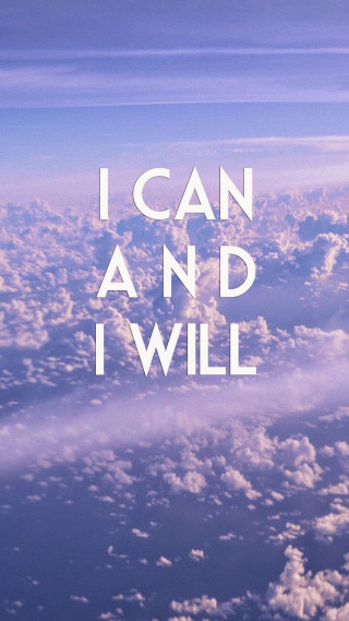 Sky clouds quote i can - typographic free wallpaper