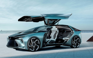 Futuristic car surfboard open door - a surfboard free wallpaper