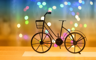 Small bicycle table bokeh lights - kinetic free wallpaper