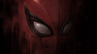 Spiderman closeup eyes redbackground blackbackground - eye free wallpaper