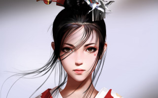 Woman star hair comb fantasy - a digital painting free wallpaper