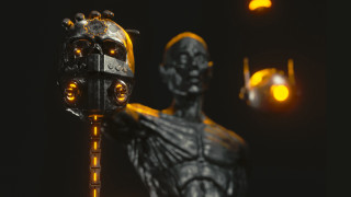 Statue man lightbulb cedric seaut - a statue of a man holding free wallpaper