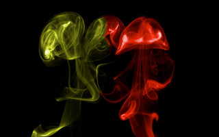 Red green smoke heart airbrush - art green free wallpaper