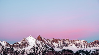 Mountain range pink sky snow 2 - caspar wolf free wallpaper