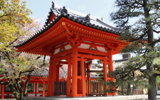 Red pagoda autumn kyoto shrine - eishōsai chōki free wallpaper