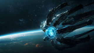 Sci fi space art planet - mass effect free wallpaper