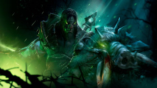 Demonic forest glowingeye monster blurry - a demonic creature free wallpaper