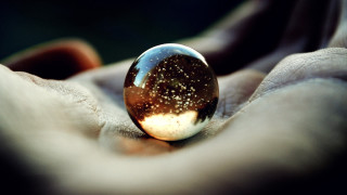 Glass ball star sky microscopic - inside free wallpaper