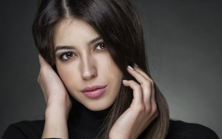 Elina karimova black hair portrait - a picture free wallpaper for desktop