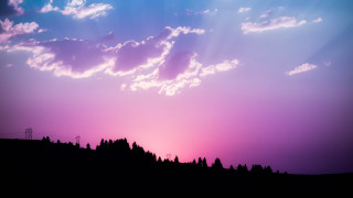 Purple sky hill trees power - edi rama free wallpaper