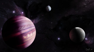 Space planets stars background abstract - a white line free wallpaper