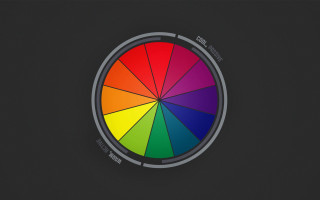 Color wheel bauhaus triadic pastel - a white circle free wallpaper