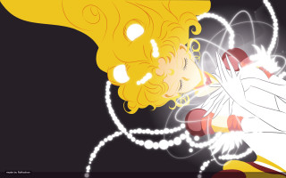 Yellow haired magical girl venus - white circle free wallpaper