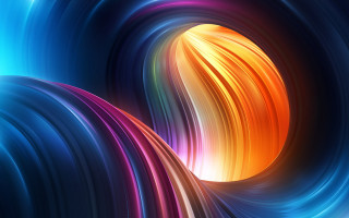 Colorful abstract spiral blonde hair - surreal free wallpaper