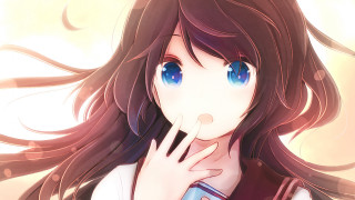 Alice prin long hair blue - her mouth free wallpaper