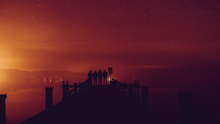 Dusk night sky stars cityscape - cinematic photography free wallpaper