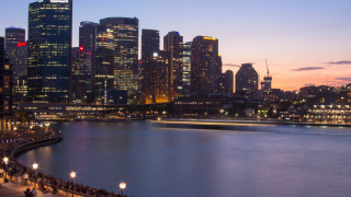 City skyline river bridge night - a river and a bridge free wallpaper