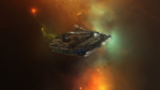 Space ship galaxy stars dust 2 - the side of the ship free wallpaper
