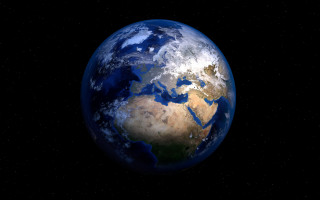 Earth space stars glow planet - a picture of the earth free wallpaper