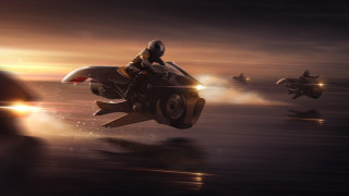 Man motorcycle air night people - other person free wallpaper
