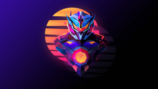 Glowing robot synthwave solos art - image of a robot free wallpaper