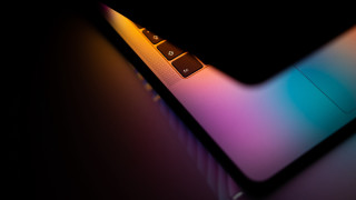 Laptop rainbow light shadow beeple - 8k artistic photography free wallpaper