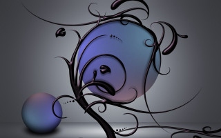 Blue purple black design gray - object free wallpaper