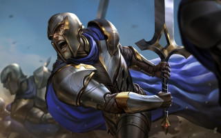 Man in armor holding sword 3 - a man in armor holding free wallpaper