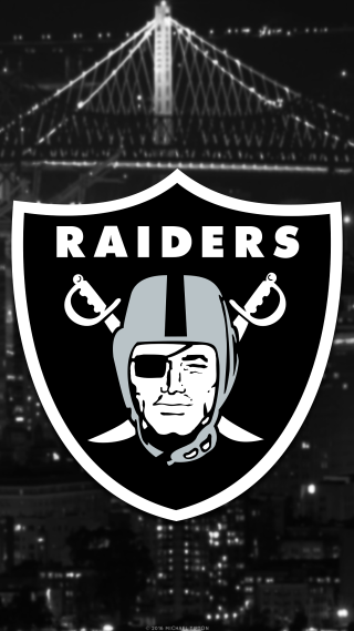 Oakland football logo baybridge night - night free wallpaper
