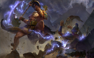 Man horse sword lightning fantasy - lightning free wallpaper