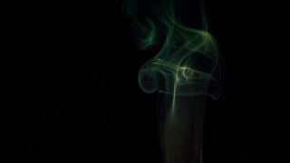 Smoke stack green trail raytraced - video art free wallpaper