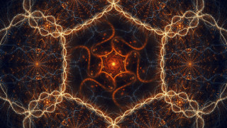 Starry sky glowing fractals constellation - a computer free wallpaper