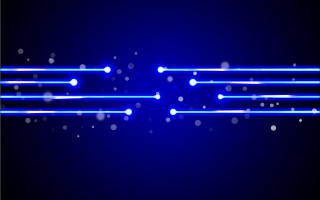 Blue lines dots hologram night - white dot free wallpaper