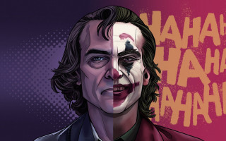 Clown face sinister digital poster - face and the words free wallpaper