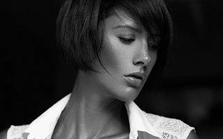 Woman short hair white shirt - a short haircut free wallpaper