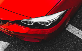 Red car dented bumper aurora - background free wallpaper for desktop