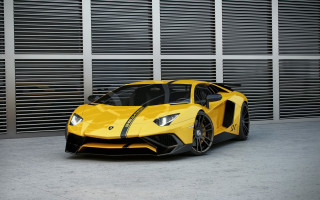 Yellow sports car garage shutters - a yellow sports car free wallpaper