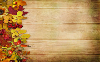 Wooden autumn leaves berries harvest - david brewster free wallpaper