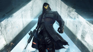 Man trenchcoat gun futuristic city - antipodean free wallpaper for desktop