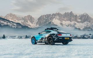 Snowy mountain car ski lodge - an gyeon free wallpaper for desktop