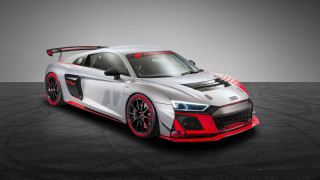 White red sports car hood - a black surface free wallpaper