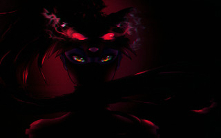 Demonic woman glowing eyes dark - demonic free wallpaper