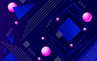 Abstract circles squares geometric colorful - surreal free wallpaper