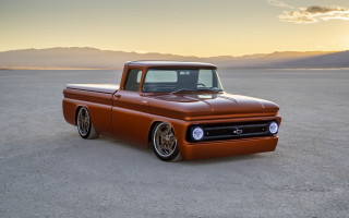 Truck desert mountains sunset matte - eric dinyer free wallpaper